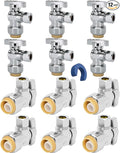 12PCS Push Angle Stop Valve 1/2"x3/8" by Topfurn