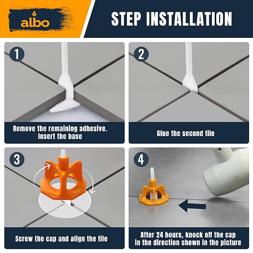 ALBO Tile Leveling System Base Plates 1/8" - Image 4