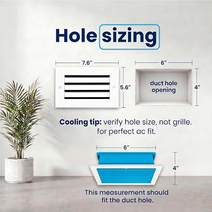 6x4 Aluminum Wall Ceiling Air Return Vent Cover HVAC Rustproof Grille - Image 3