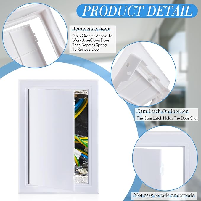 Menkxi 4 Pack 4 x 6 Plastic Plumbing Access Panel - Image 3