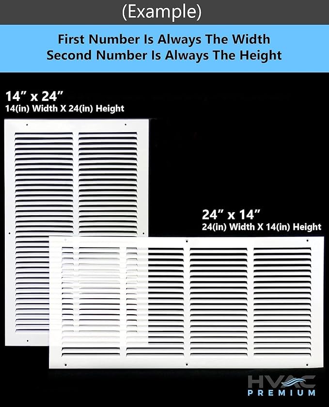 24"w X 12"h Steel Return Air Grilles - Image 5
