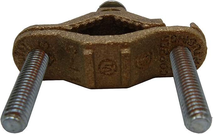 1/2" to 1" Bronze Water Pipe Ground Clamp - Image 2