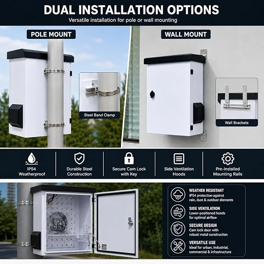 Outdoor Electrical Box, Weatherproof Electrical Enclosure - Image 5