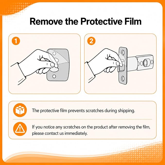 Adjustable Door Latch Replacement 2-3/8'' or 2-3/4'' Door Lock Replacement - Image 5