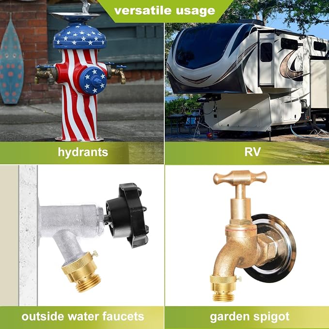 12-Pack Hose Bib Vacuum Breaker, 3/4 Inch GHT Backflow Preventer | Solid Brass - Image 5