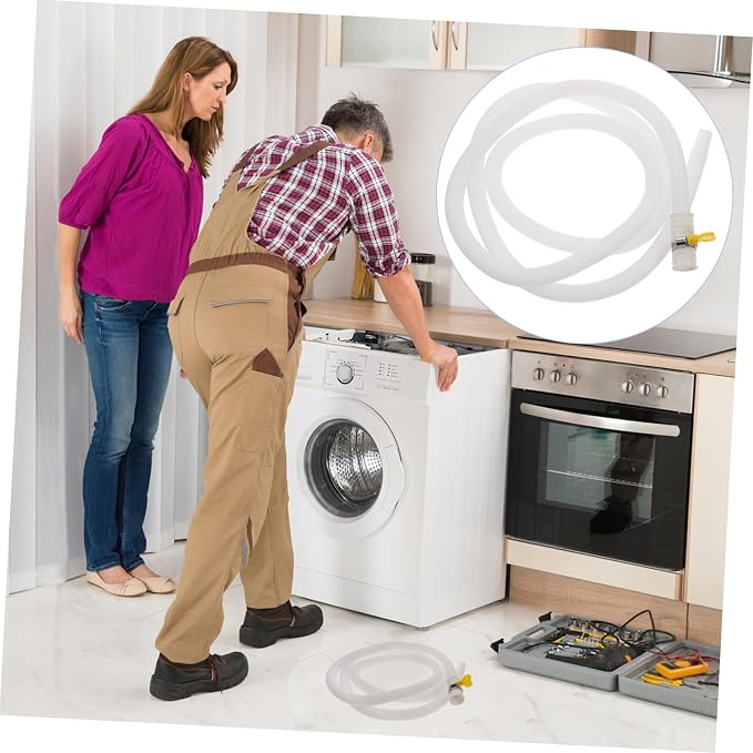 IMIKEYA 3pcs Washing Machine Drain Hose Extension Flexible Drainage Pipe - Image 8