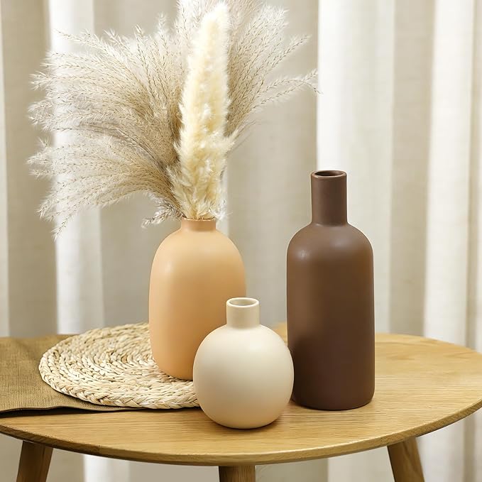Large Ceramic Vase Set of 3 - Image 7