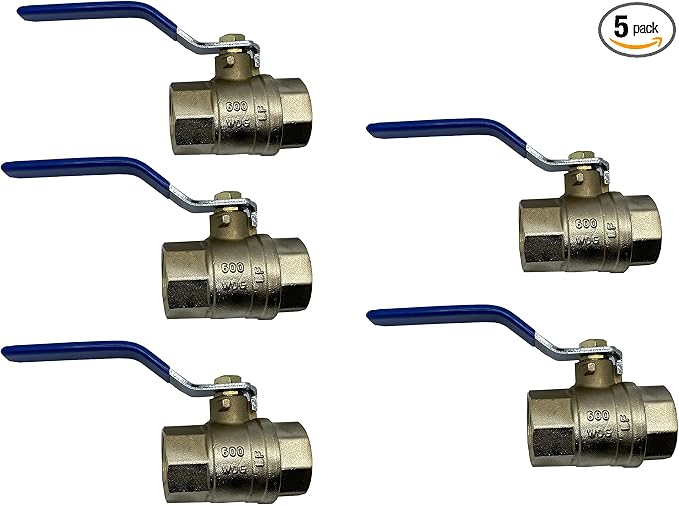 EZ-FLUID1/2" NPT Female Threaded IPS Ball Valve Full Port Water Stop Shut Off by EZ-FLUIDPlumbingProducts