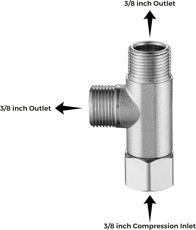 Bass 3/8 Compression Tee Valve Adapter - Image 6