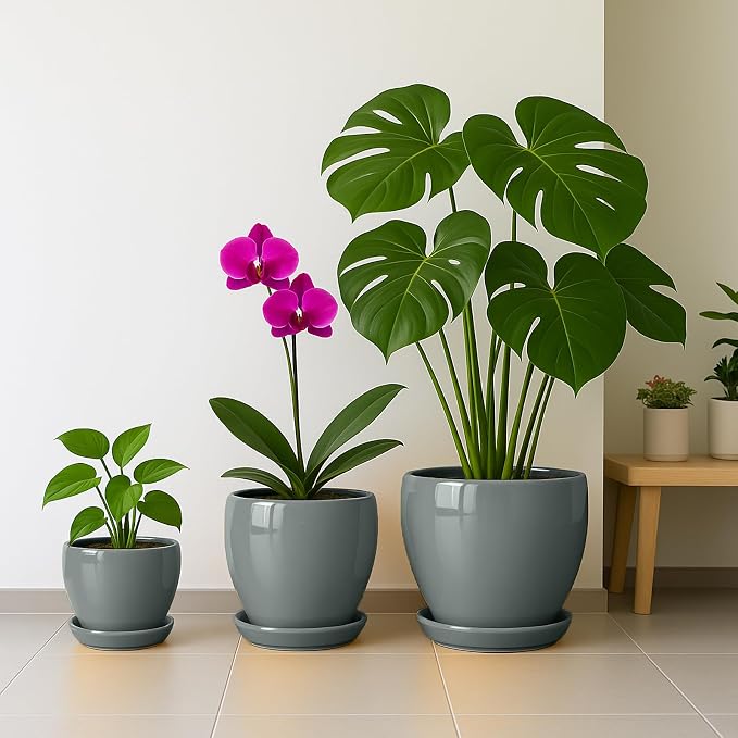 Deep Dream 6 Inch Plant Pots- Ceramic Planter Pot - Image 6