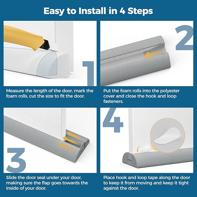 Augblinds Door Draft Stopper 36 Inch, Under Door Gap Filler Bottom, Adjustable - Image 6