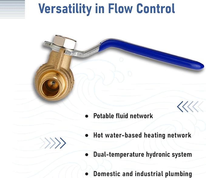 1 INCH PEX-B Ball Valve, Lead-Free Brass Full Port Shut-Off Valve - Image 4