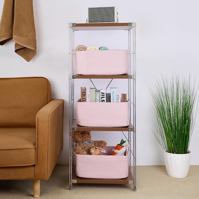 MiniArk Large Storage Baskets for Shelves, Baby Nursery, Toy Baskets Box - Image 4