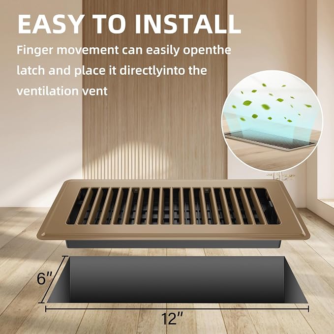 Floor Register 6x12, 6 Pack Floor Vent Covers - Image 3