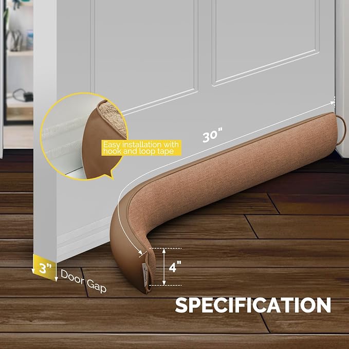 fowong Door Draft Stopper, Dust & Light - Image 2