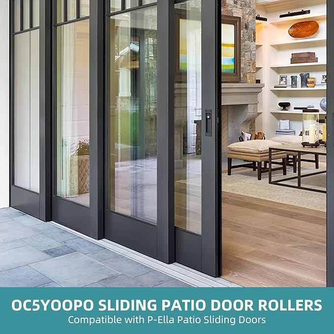 Sliding Patio Door Rollers, 1-1/2" Steel Ball Bearing, Edge Adjustable - Image 5