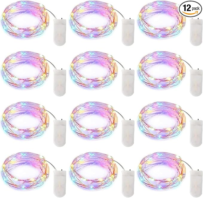 Brightown 12 Pack Easter Day Pastel LED Fairy Lights Battery Operated by Brightown