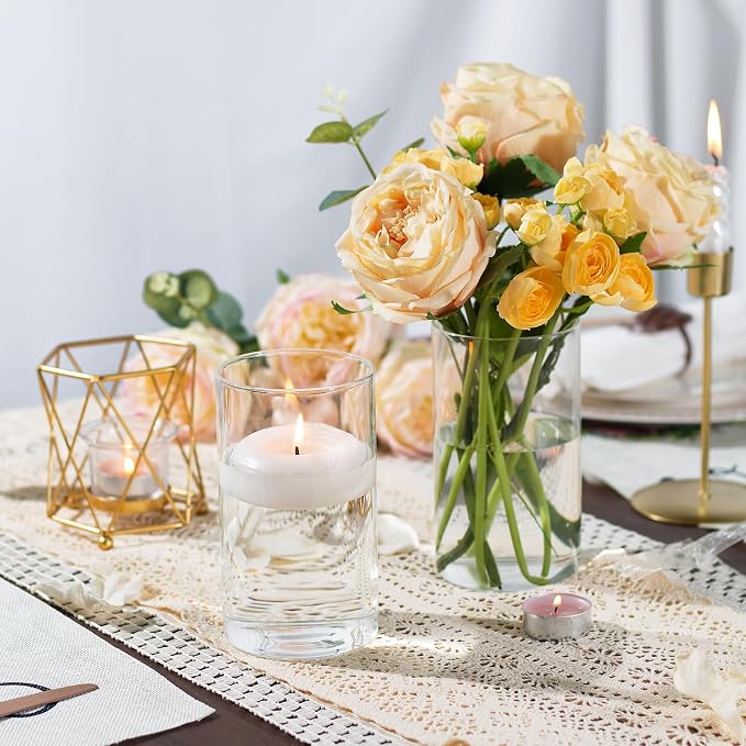 12pcs 6 Inch Clear Glass Cylinder Vases - Image 7
