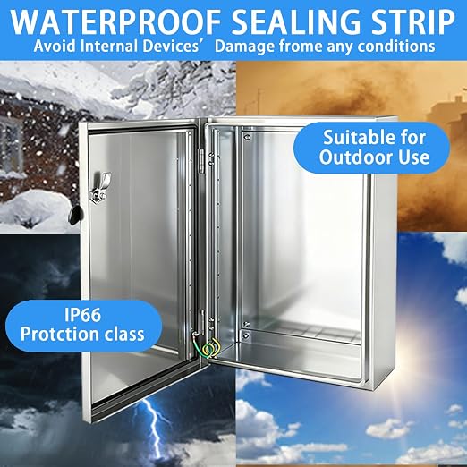 Electrical Enclosure 24x16x12, 304 Stainless Steel Enclosure IP66 Waterproof - Image 7