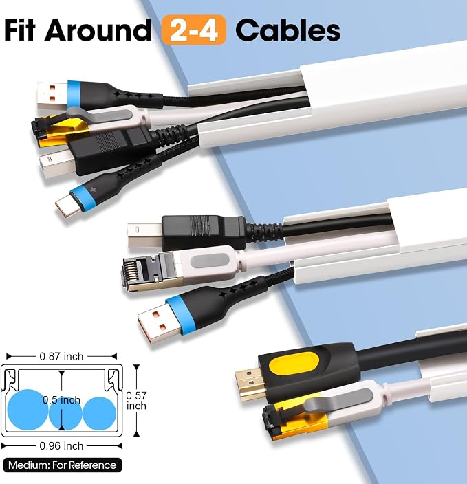 315in Cord Hider Kit, Paintable Cable Raceway, Cord Covers - Image 2