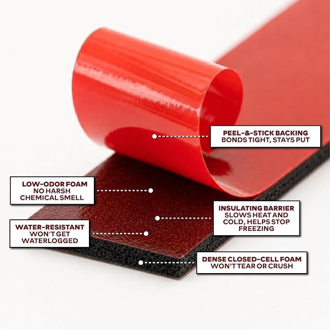 XFasten Foam Pipe Insulation Tape 3 Inch x 15 Feet Heavy-Duty AC Line - Image 5