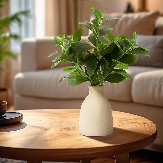 16" Artificial Eucalyptus Stems Potted Plant Indoor Fake Plants | Realistic - Image 2