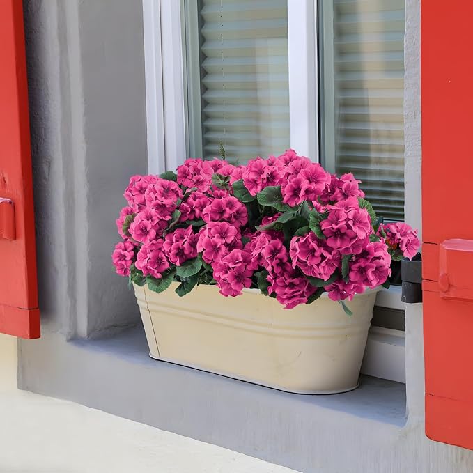 Hananona 12 Pcs Artificial Geranium Flowers - Image 5