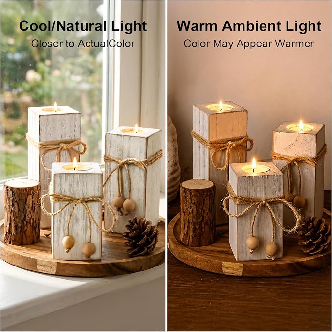 White Farmhouse Candle Holder - Image 4