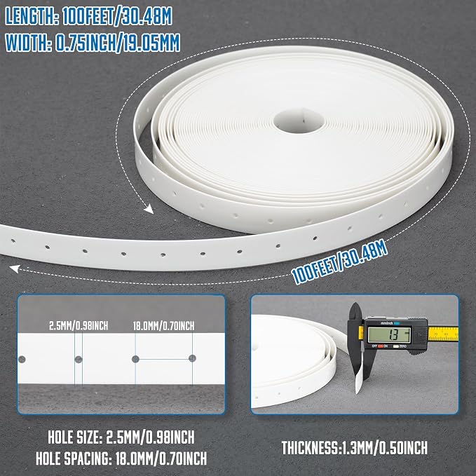 Plastic Hanger Strap 3/4 Inch x 100 Feet Reinforced Flexible Hanger Strap - Image 2