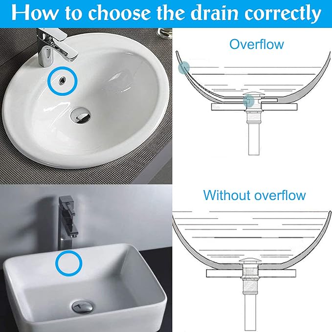 iFealClear 2 Pack Universal Pop Up Sink Drain Stopper - Image 6