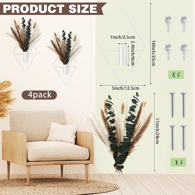 Jexine 4 Pcs Hanging Planters - Image 2