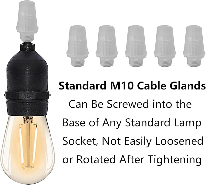 50 Pairs Plastic Pendant Lighting Strain Reliefs, Lamp Light Fixture Replacement - Image 5