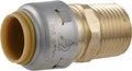 SharkBite Max 1/2 Inch MNPT Adapter, Push to Connect Brass Plumbing Fitting by SharkBite