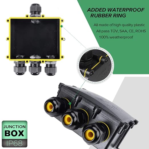 La Vane IP68 Waterproof 4 Way Electrical Junction Box - Image 4