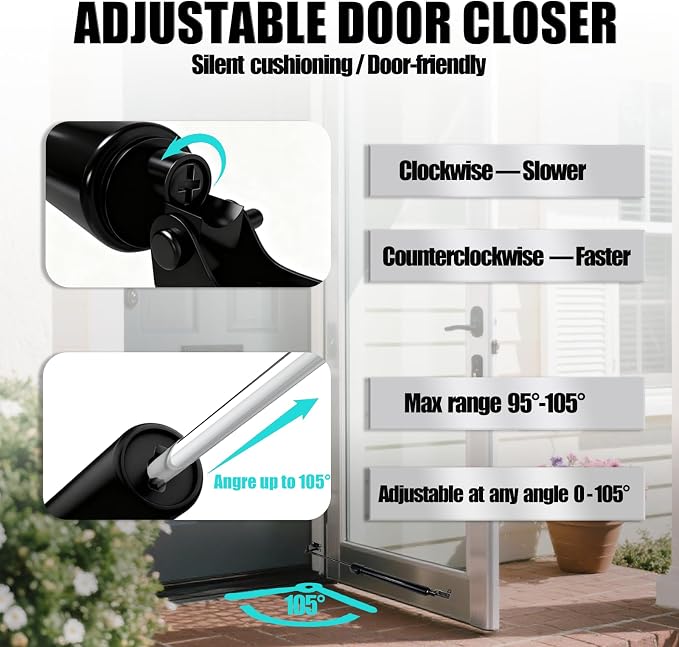 Screen Door Closer, Storm Door Closer -Lasts - Image 6