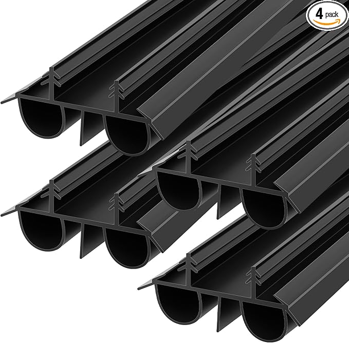 Lineshading 4 Pack Bottom Door Seal Exterior Plastic PVC 1 3/4" x 36" by Lineshading