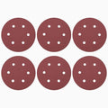 HARFINGTON 25 Pcs 6 Inch Sanding Discs 180 Grit Red Aluminum Oxide 6 Hole | by HARFINGTON