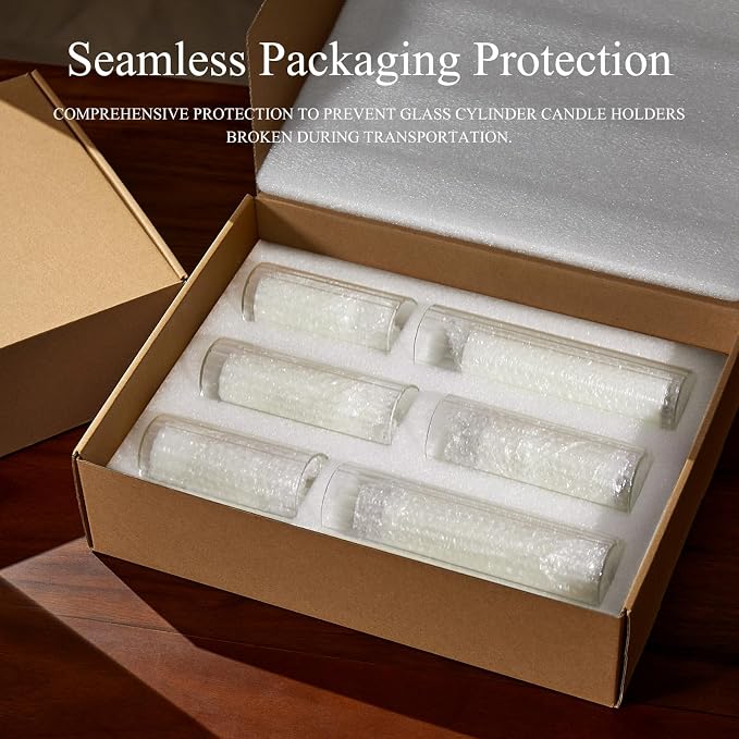 Set of 6 White Pillar Candles - Image 3