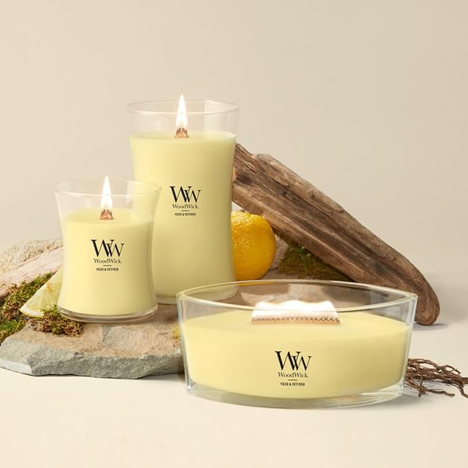 Woodwick Yuzu & Vetiver Medium Hourglass Candle - Image 8