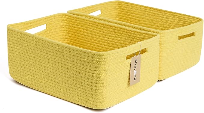 MiniArk Large Storage Baskets for Shelves, Baby Nursery, Toy Baskets Box by MiniArkStorageBasketsHome