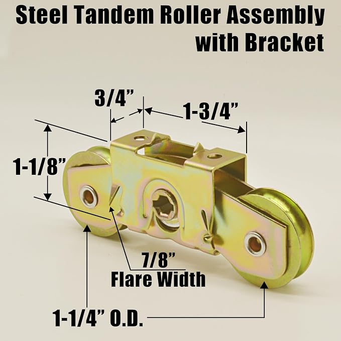 Andersen Patio Sliding Door Tandem Roller Assembly | Compatible - Image 2