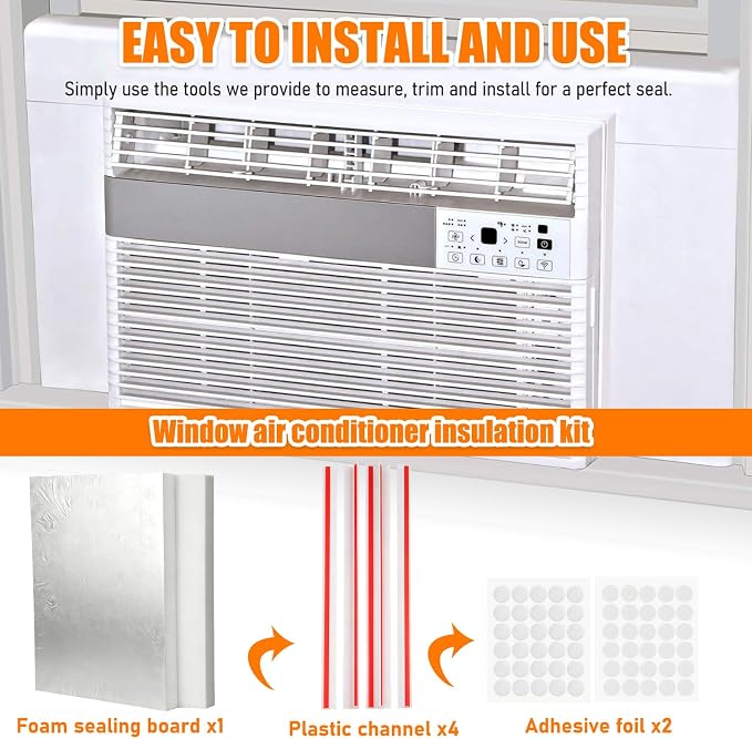 Window Air Conditioner Insulated Foam Panels, Hot air Stop | Side Insulated - Image 6
