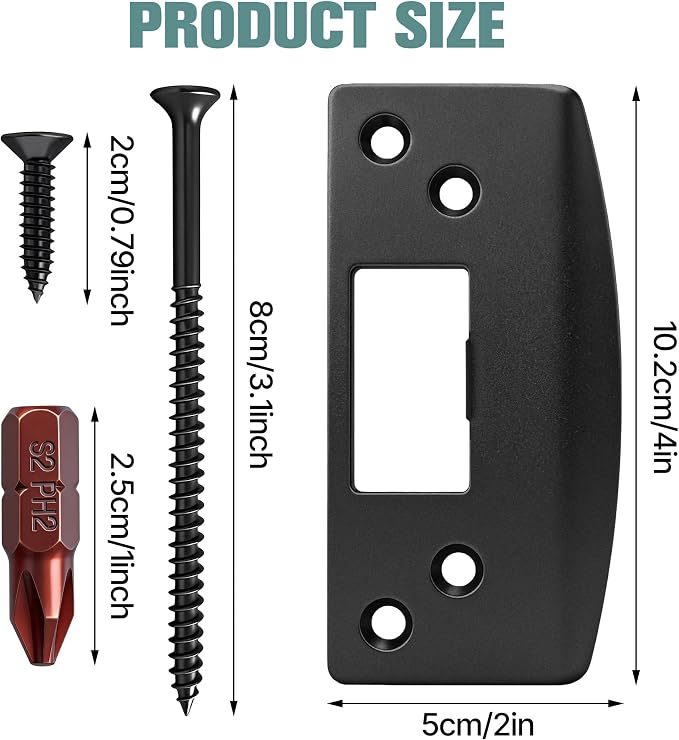 Extra Large Door Strike Plate, Adjustable Door Strike Plate, Large-Hole - Image 2