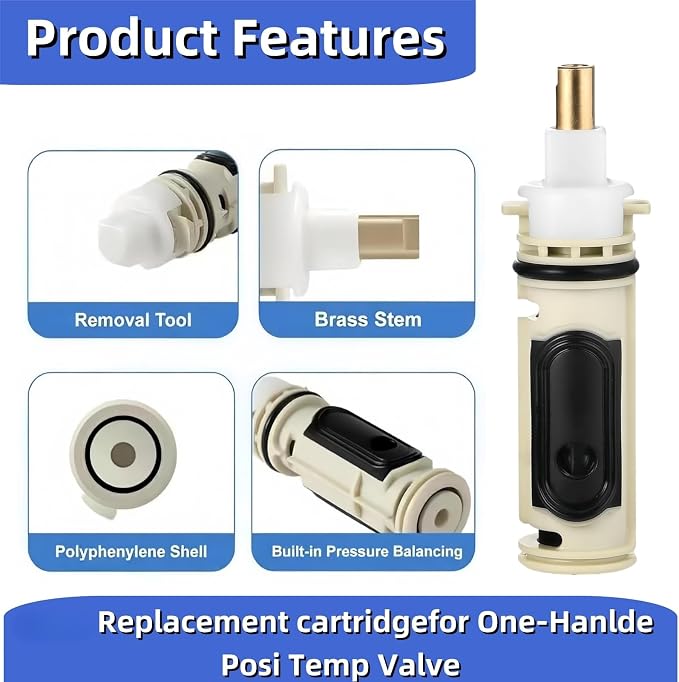 12-2-2 Cartridge Kit for Moen One Handle Posi Temp Faucet | Compatible - Image 3