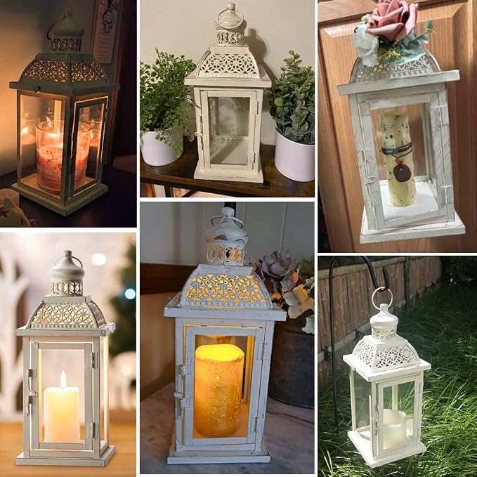 NEEDOMO 14.4" Lanterns Decorations Indoor, Hanging Candle Lantern Outdoor - Image 4