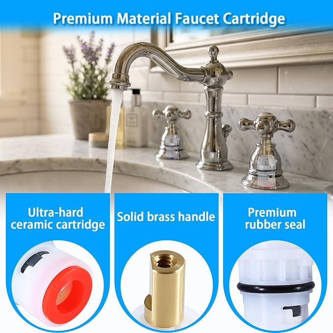 Ceramic Stem Disc Faucet Cartridge Replacement Bathroom Tap - Image 3
