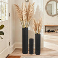 Black Tall Floor Vase by Unknown