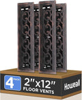 Howeall 2x12 Inches 4 Pack Heavy Duty Walkable Floor Register by Howeall