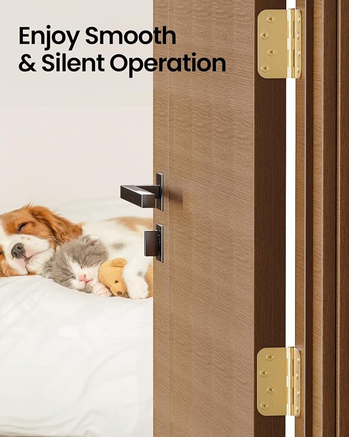 Gold Door Hinges 18 Pack 4 Inch Rounded - Image 2
