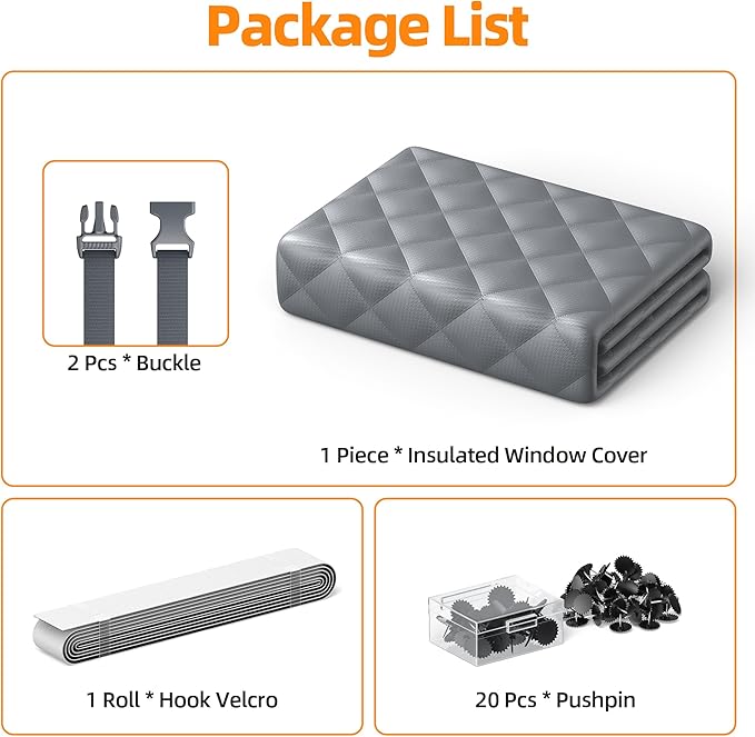 Window Insulation for Winter 75”×79” Thermal Insulated Window Cover | Window - Image 7